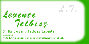 levente telbisz business card